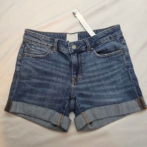 Caslon Size 24 (meas 28") Boyfriend Jean Shorts Rolled Leg 4.5" inseam NWT 1418